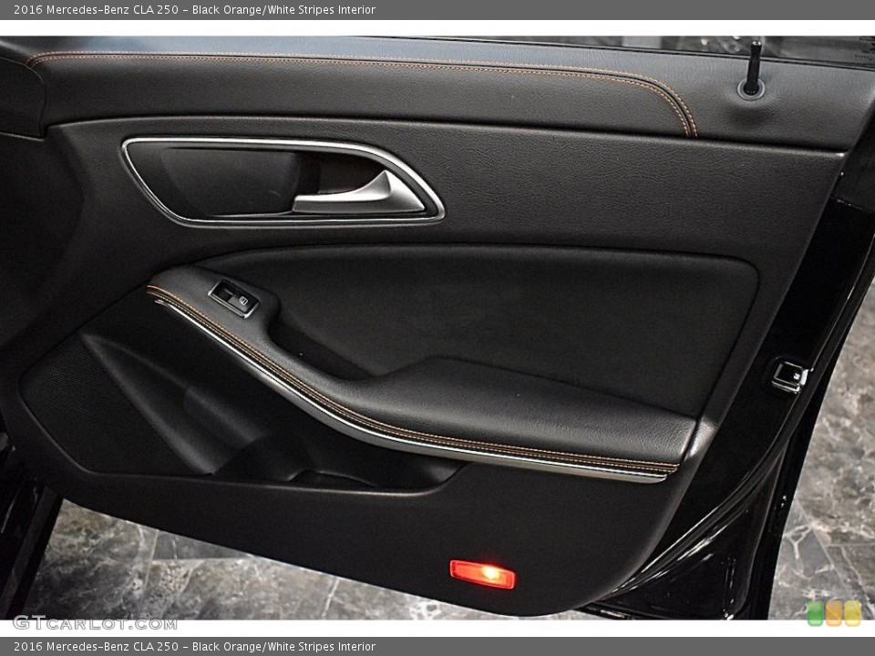 Black Orange/White Stripes Interior Door Panel for the 2016 Mercedes-Benz CLA 250 #138715175
