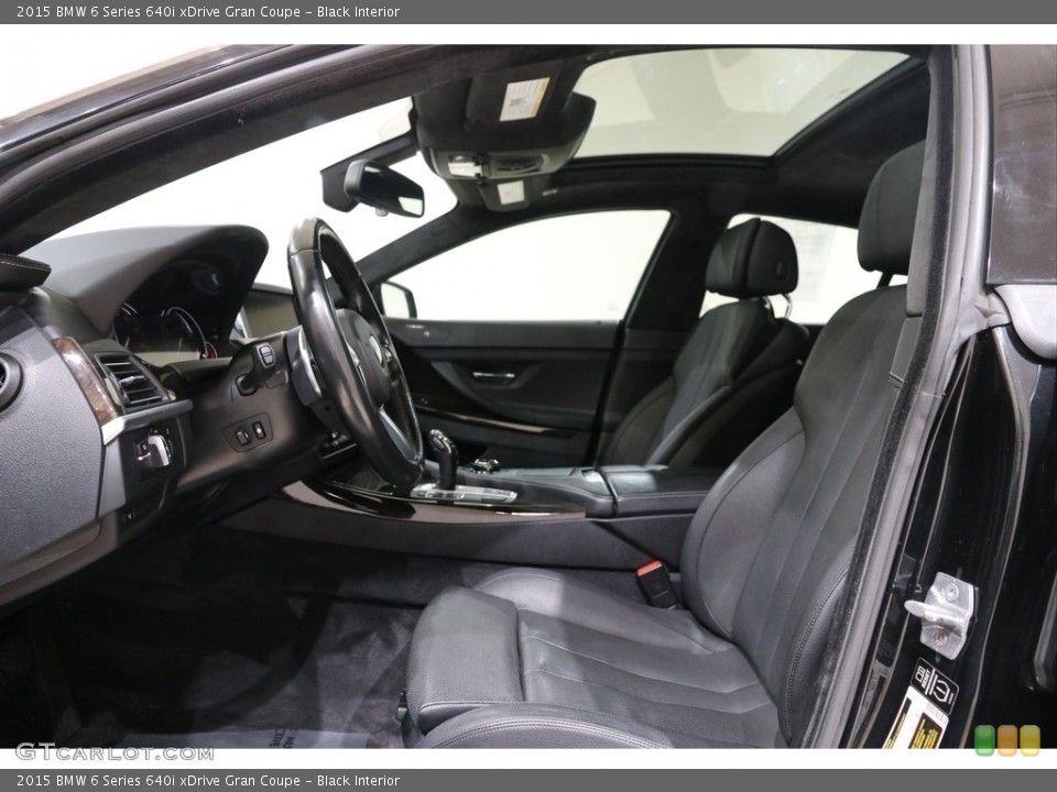 Black Interior Front Seat for the 2015 BMW 6 Series 640i xDrive Gran Coupe #138720372