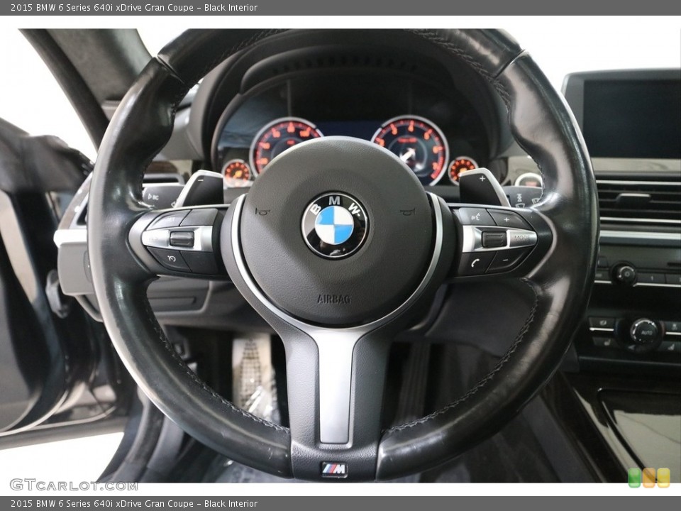 Black Interior Steering Wheel for the 2015 BMW 6 Series 640i xDrive Gran Coupe #138720406