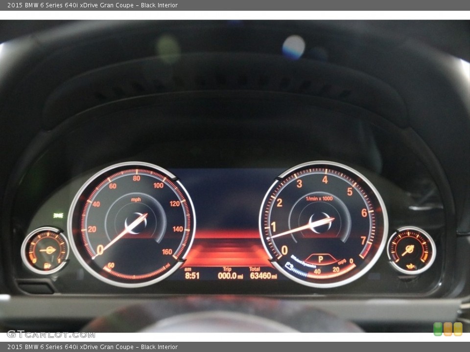 Black Interior Gauges for the 2015 BMW 6 Series 640i xDrive Gran Coupe #138720423