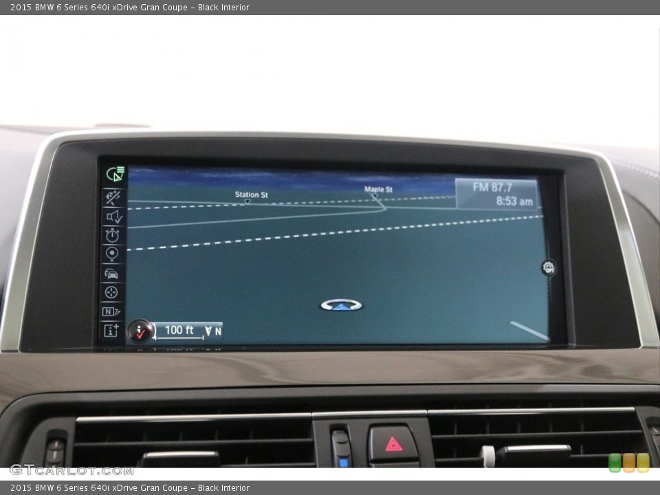 Black Interior Navigation for the 2015 BMW 6 Series 640i xDrive Gran Coupe #138720471