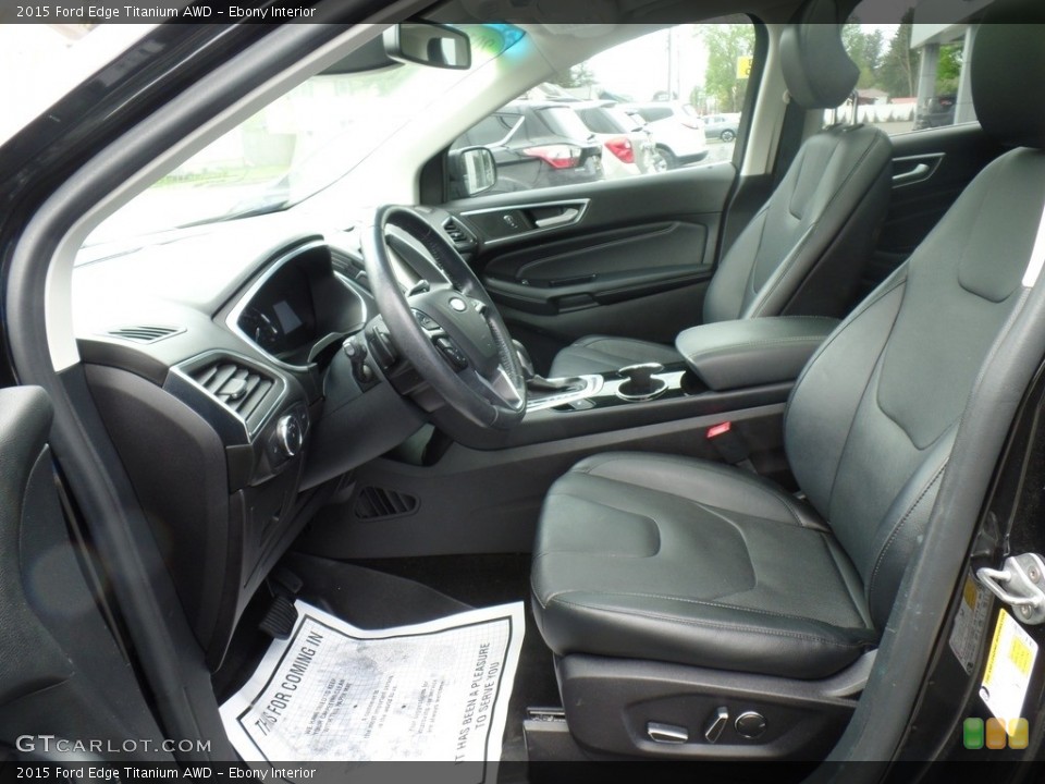 Ebony Interior Front Seat for the 2015 Ford Edge Titanium AWD #138721514