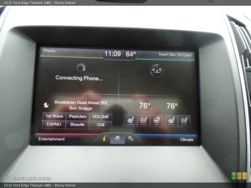 Ebony Interior Controls for the 2015 Ford Edge Titanium AWD #138721701