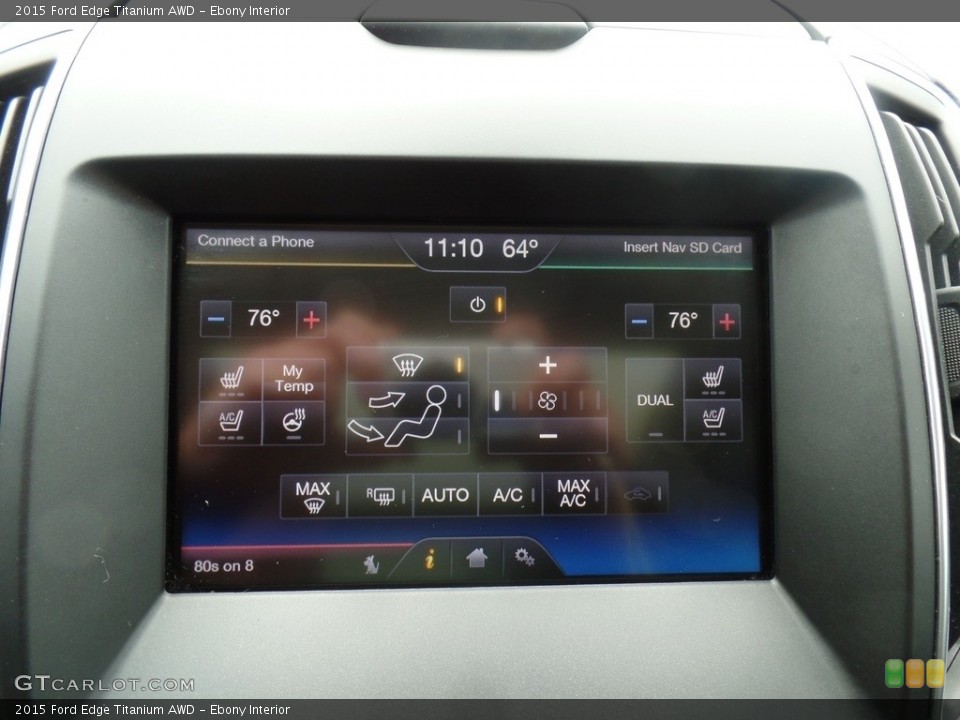 Ebony Interior Controls for the 2015 Ford Edge Titanium AWD #138721743