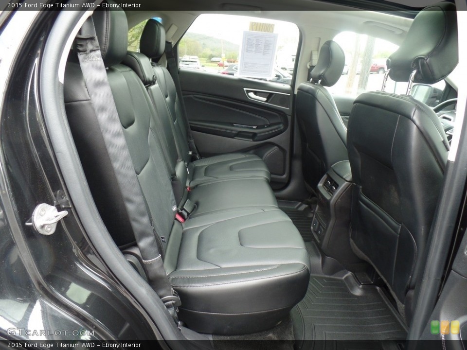 Ebony Interior Rear Seat for the 2015 Ford Edge Titanium AWD #138722016