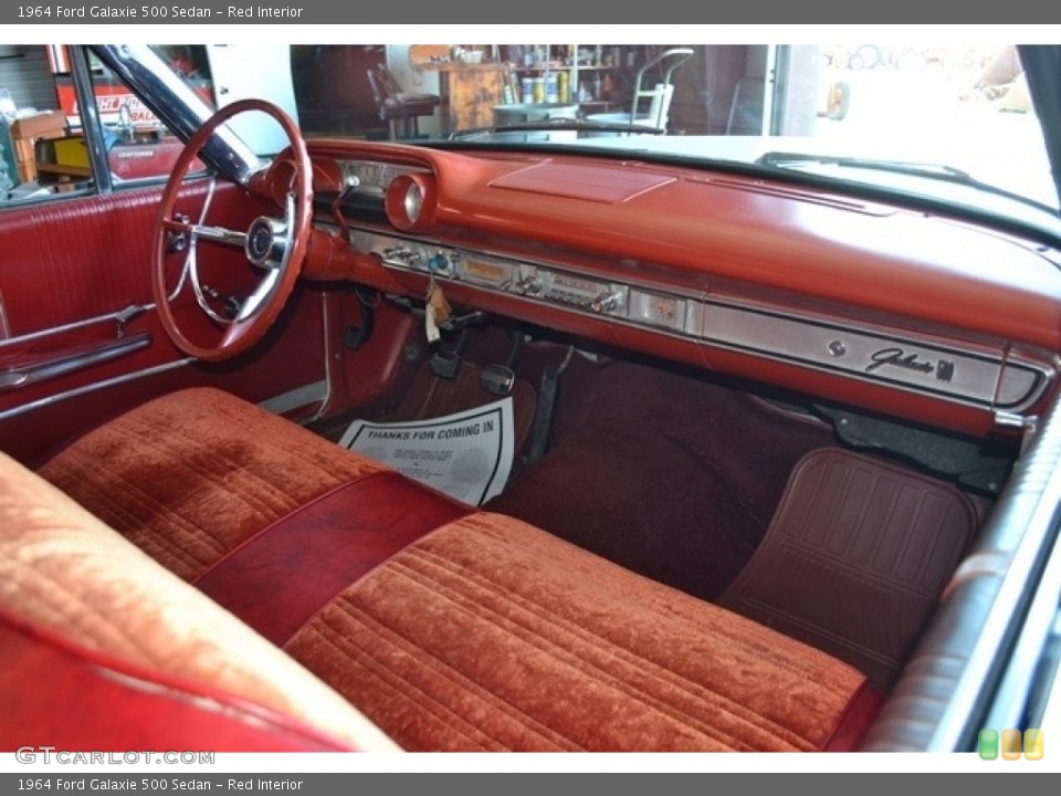 Red Interior Dashboard for the 1964 Ford Galaxie 500 Sedan #138722496