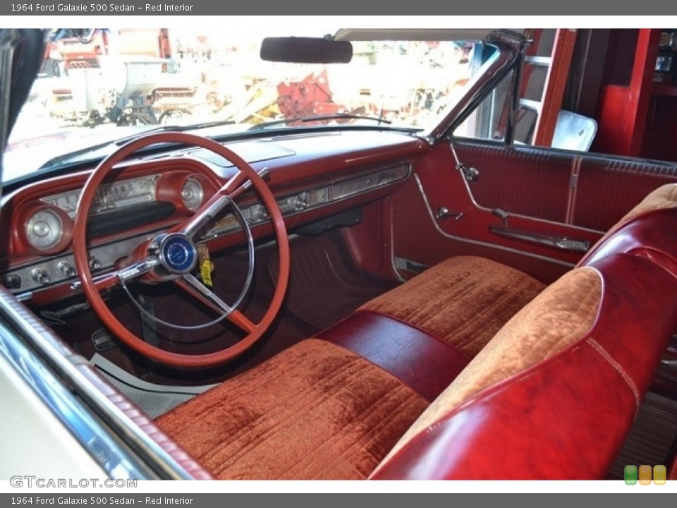 Red Interior Photo for the 1964 Ford Galaxie 500 Sedan #138722568
