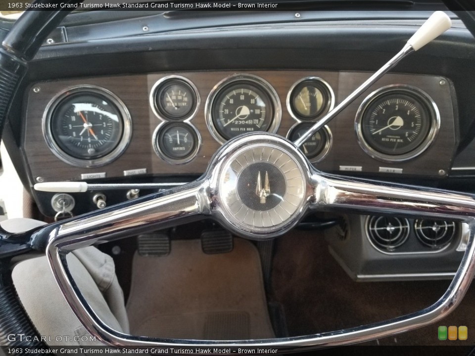 Brown Interior Steering Wheel for the 1963 Studebaker Grand Turismo Hawk  #138723375