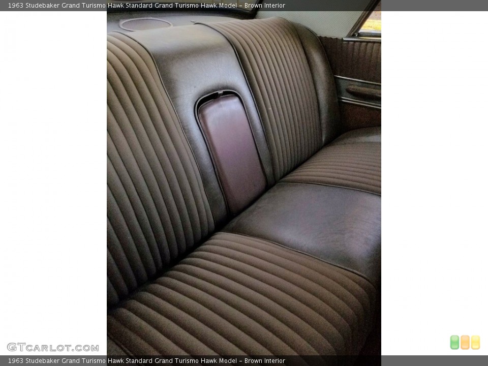 Brown Interior Rear Seat for the 1963 Studebaker Grand Turismo Hawk  #138723519
