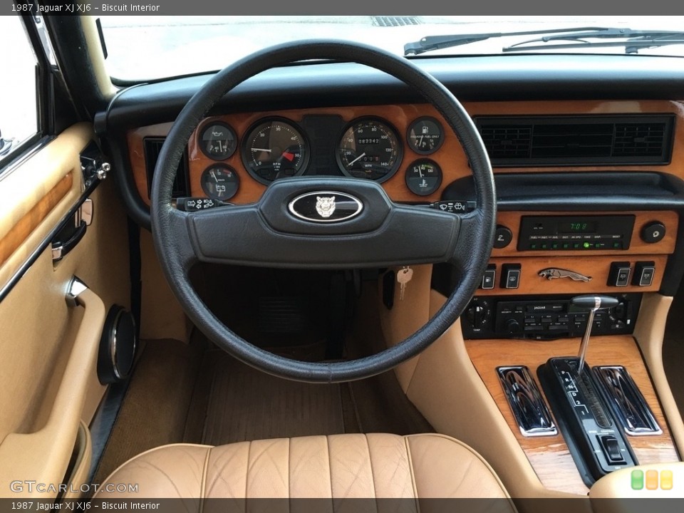 Biscuit Interior Steering Wheel for the 1987 Jaguar XJ XJ6 #138724359