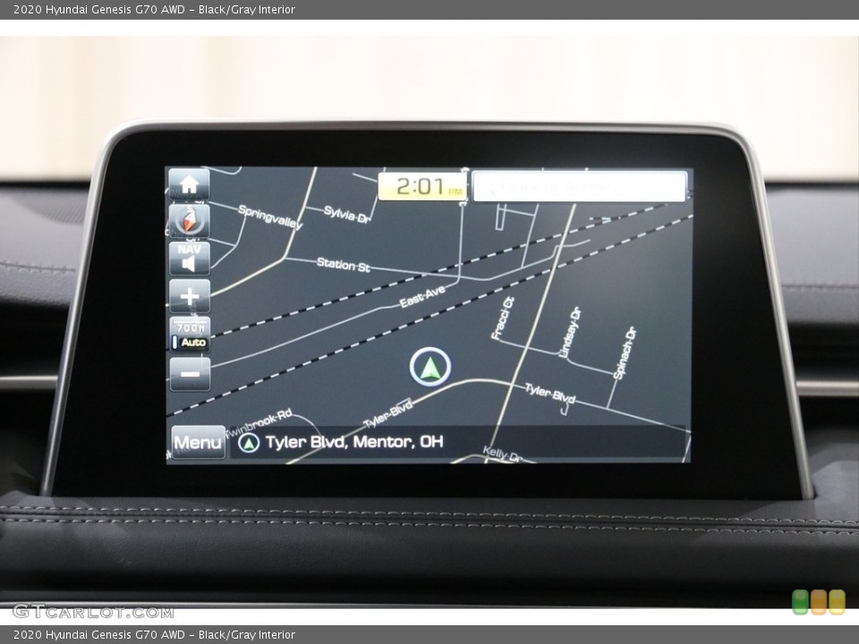 Black/Gray Interior Navigation for the 2020 Hyundai Genesis G70 AWD #138725922