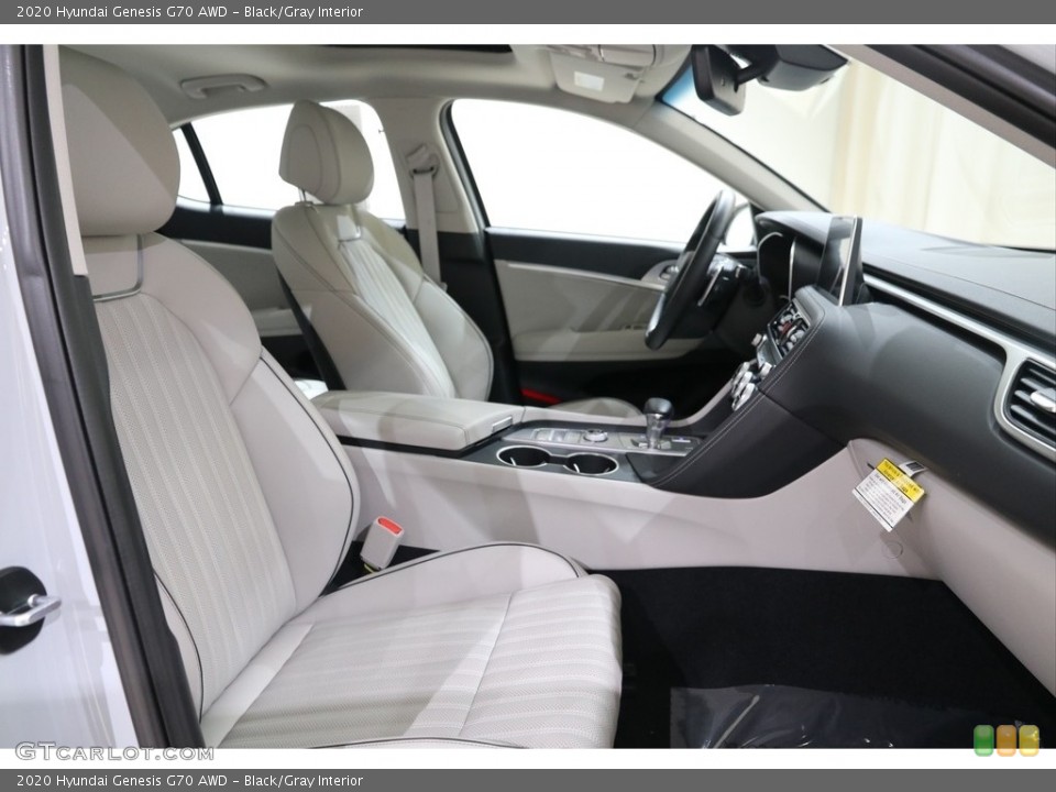 Black/Gray Interior Front Seat for the 2020 Hyundai Genesis G70 AWD #138726018