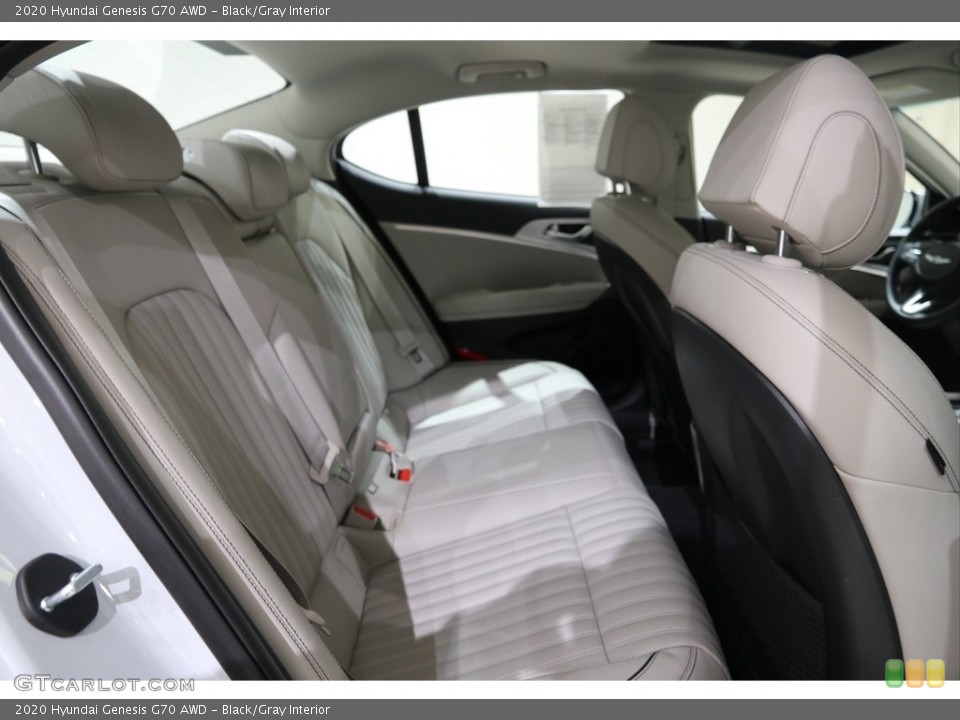 Black/Gray Interior Rear Seat for the 2020 Hyundai Genesis G70 AWD #138726036