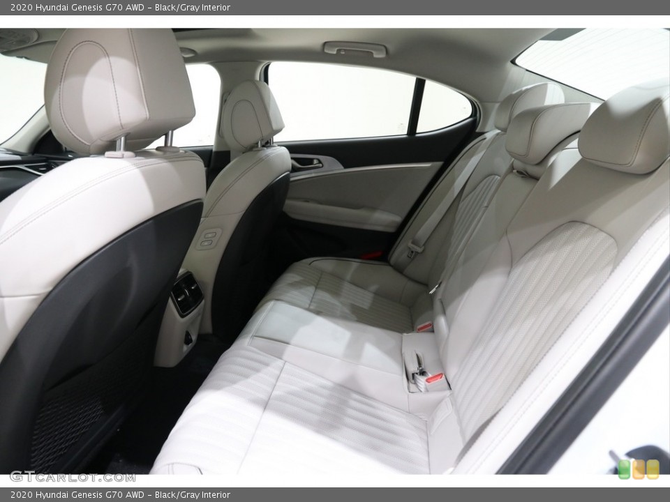 Black/Gray Interior Rear Seat for the 2020 Hyundai Genesis G70 AWD #138726045