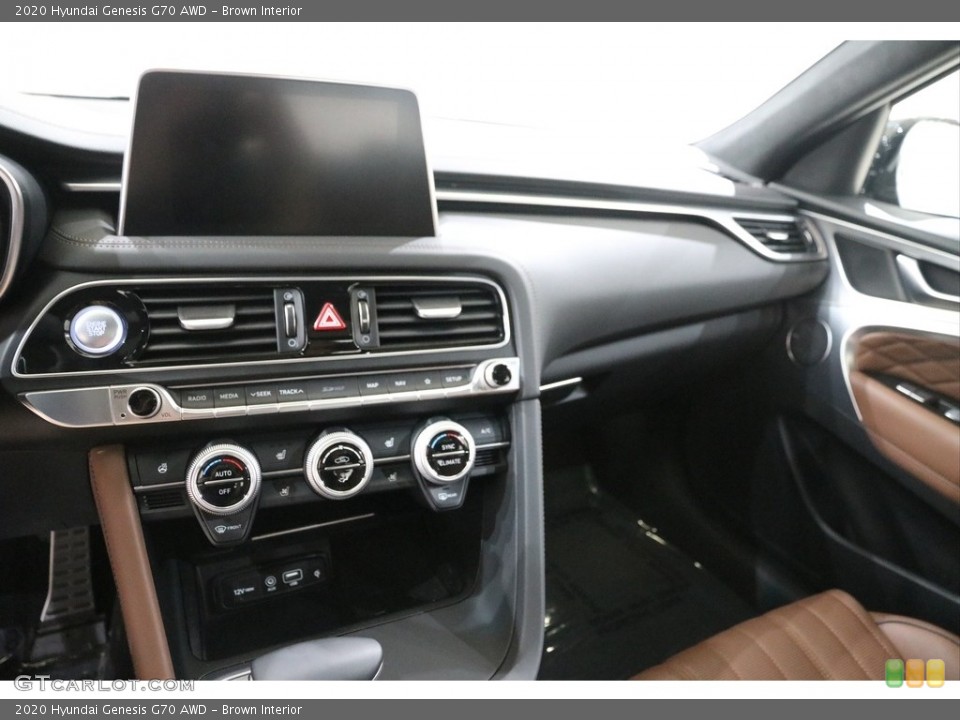 Brown Interior Dashboard for the 2020 Hyundai Genesis G70 AWD #138727662