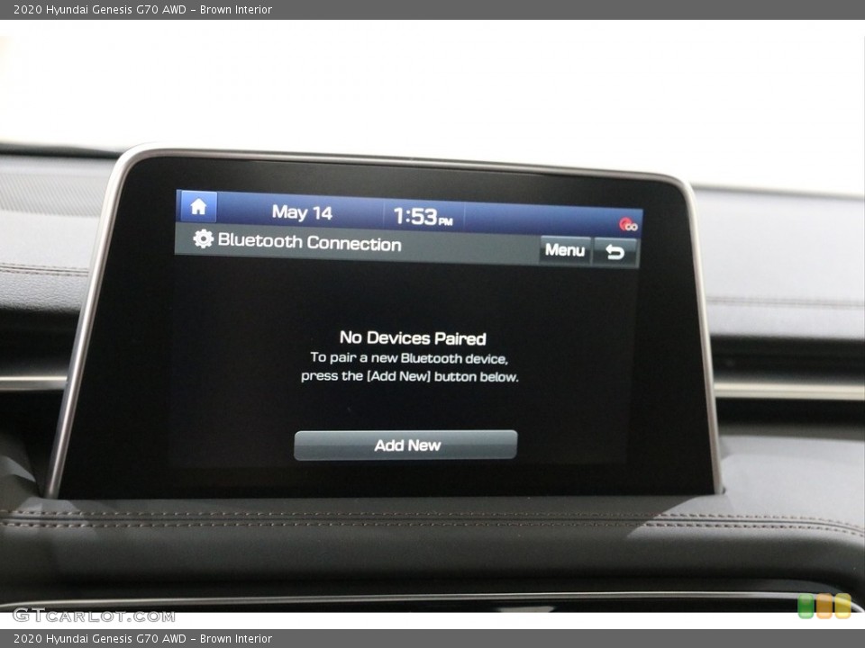 Brown Interior Controls for the 2020 Hyundai Genesis G70 AWD #138727719