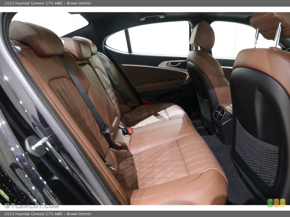Brown Interior Rear Seat for the 2020 Hyundai Genesis G70 AWD #138727812