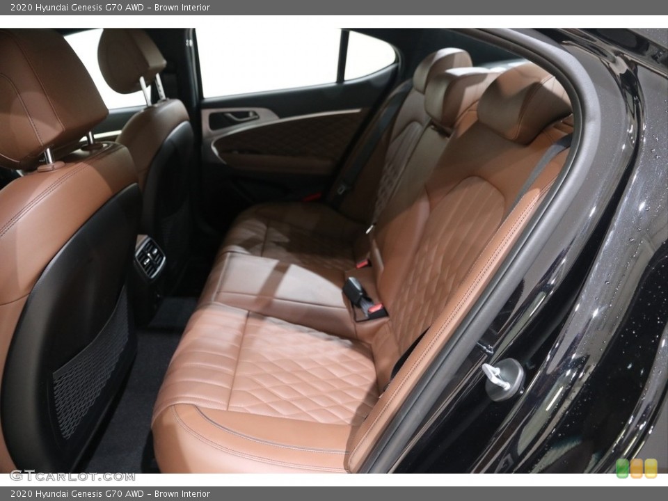 Brown Interior Rear Seat for the 2020 Hyundai Genesis G70 AWD #138727836