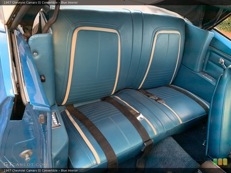 Blue Interior Rear Seat for the 1967 Chevrolet Camaro SS Convertible #138728709