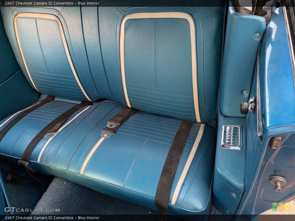 Blue Interior Rear Seat for the 1967 Chevrolet Camaro SS Convertible #138728727