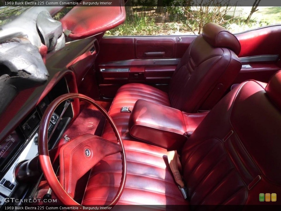 Burgundy Interior Front Seat for the 1969 Buick Electra 225 Custom Convertible #138732555