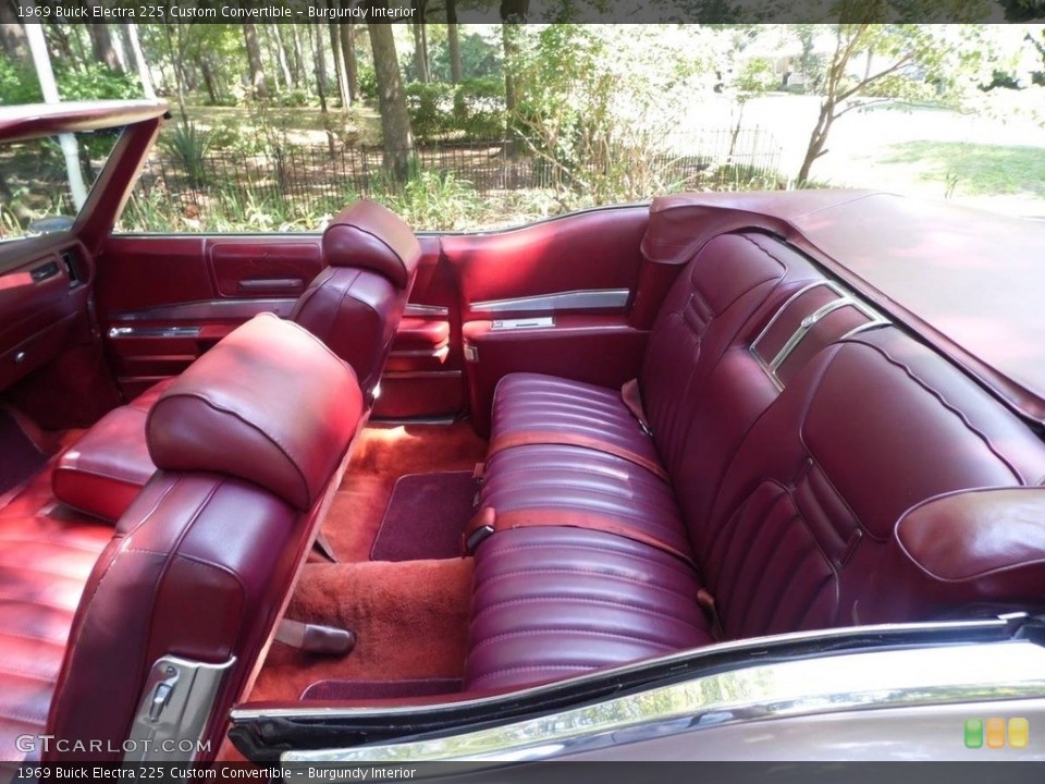 Burgundy Interior Rear Seat for the 1969 Buick Electra 225 Custom Convertible #138732603