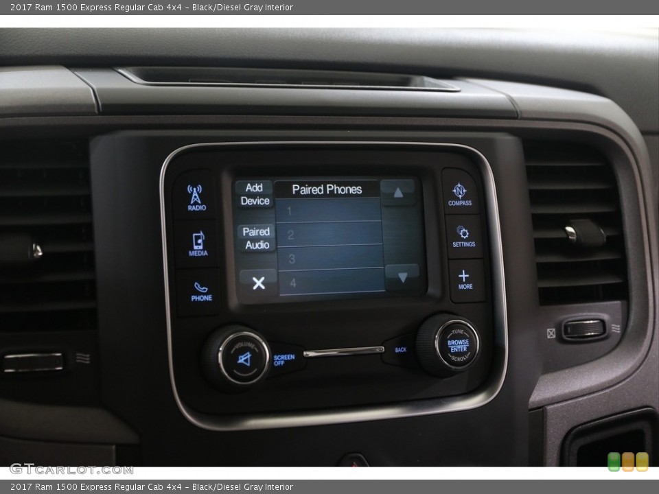 Black/Diesel Gray Interior Controls for the 2017 Ram 1500 Express Regular Cab 4x4 #138732703