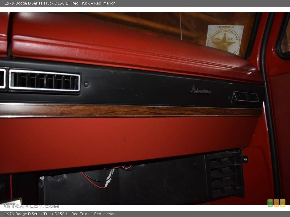 Red Interior Dashboard for the 1979 Dodge D Series Truck D150 Li'l Red Truck #138732975