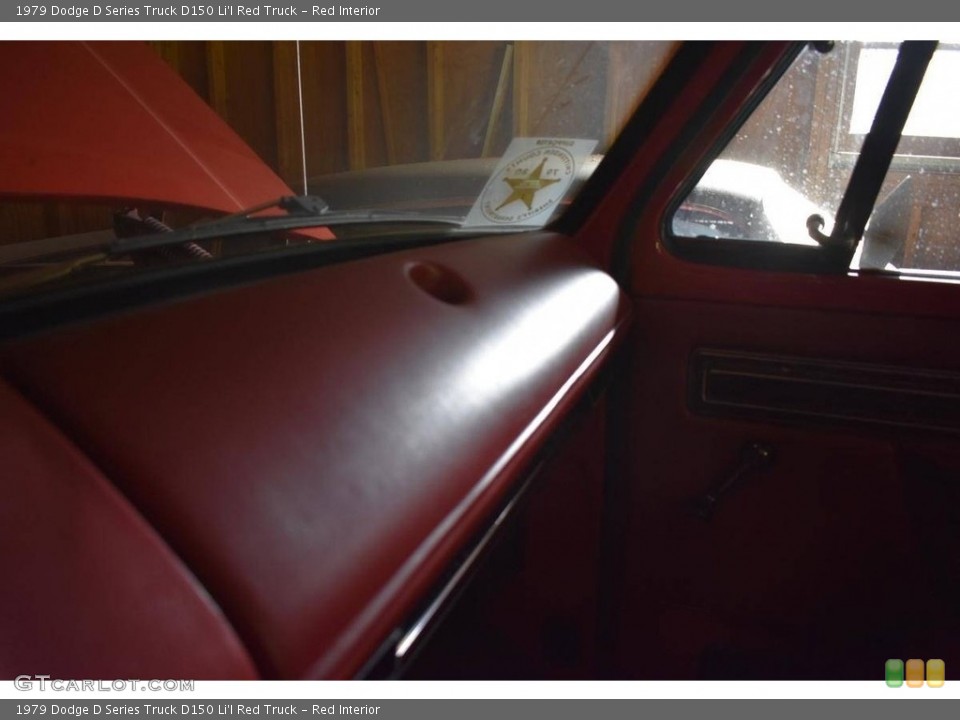 Red Interior Dashboard for the 1979 Dodge D Series Truck D150 Li'l Red Truck #138733041
