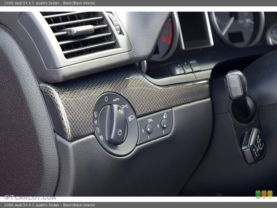 Black/Black Interior Controls for the 2008 Audi S4 4.2 quattro Sedan #138733167