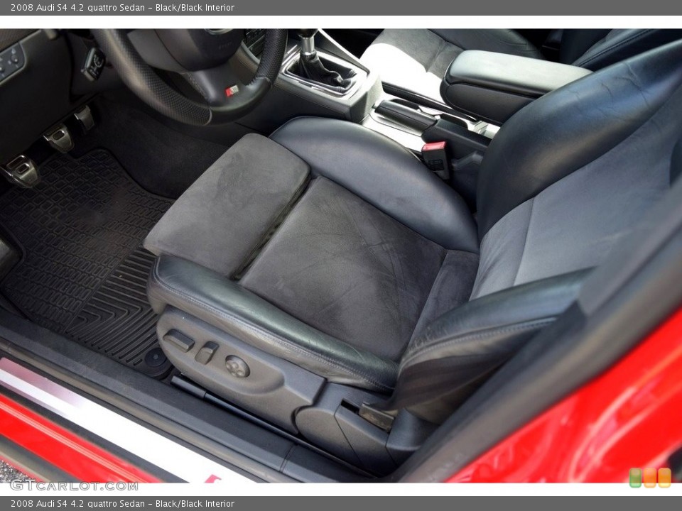 Black/Black Interior Front Seat for the 2008 Audi S4 4.2 quattro Sedan #138733185