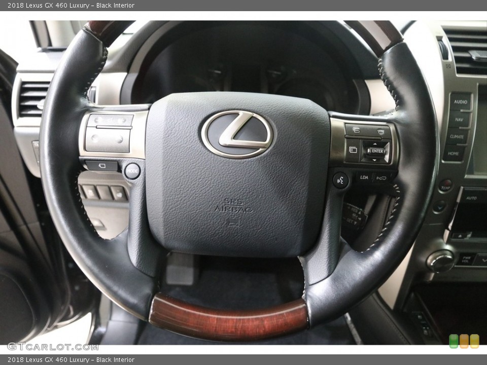 Black Interior Steering Wheel for the 2018 Lexus GX 460 Luxury #138736653