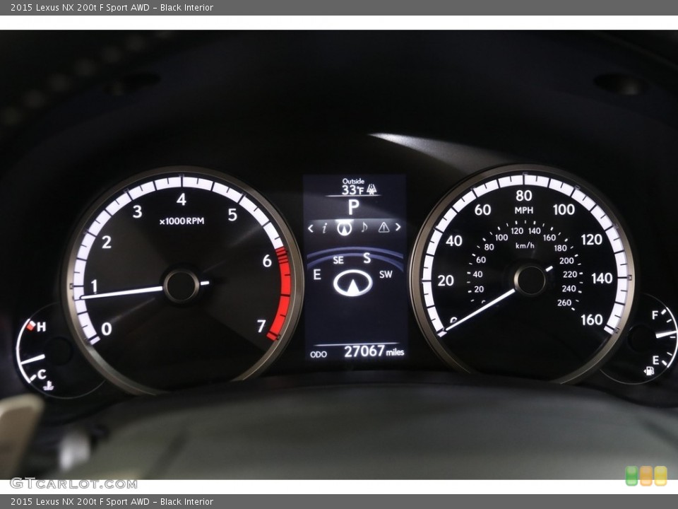Black Interior Gauges for the 2015 Lexus NX 200t F Sport AWD #138737817