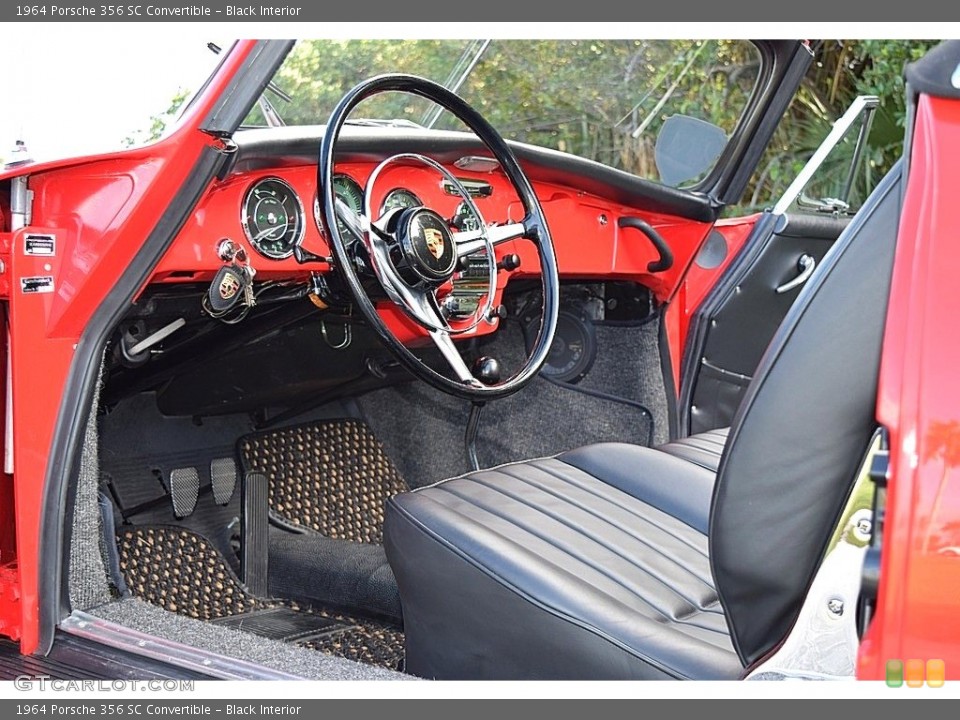Black Interior Front Seat for the 1964 Porsche 356 SC Convertible #138737838