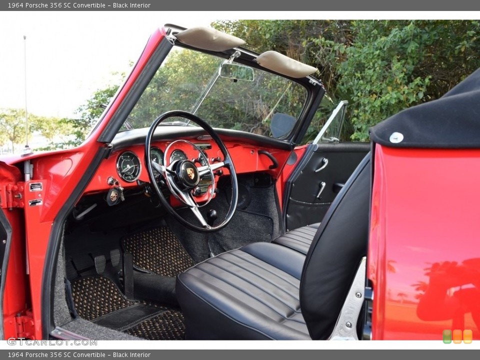 Black Interior Front Seat for the 1964 Porsche 356 SC Convertible #138737871