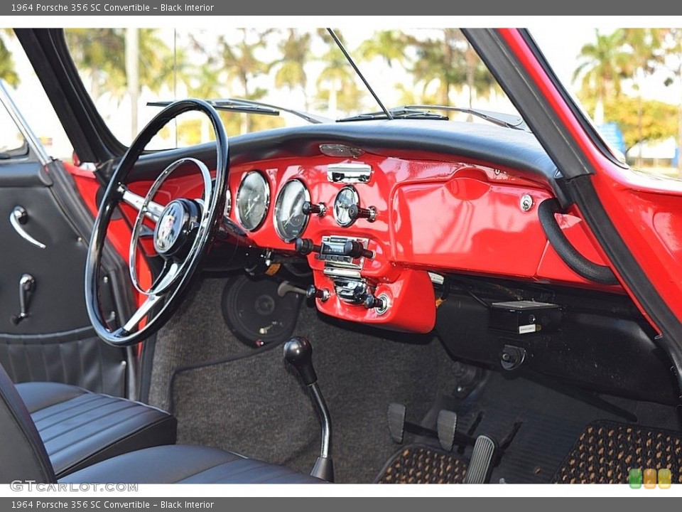 Black Interior Dashboard for the 1964 Porsche 356 SC Convertible #138737898