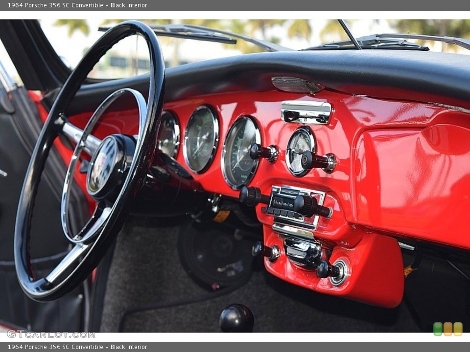 Black Interior Controls for the 1964 Porsche 356 SC Convertible #138737915