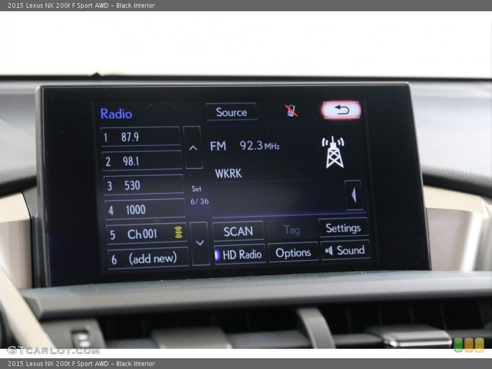 Black Interior Audio System for the 2015 Lexus NX 200t F Sport AWD #138737919