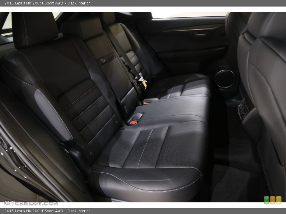Black Interior Rear Seat for the 2015 Lexus NX 200t F Sport AWD #138737991