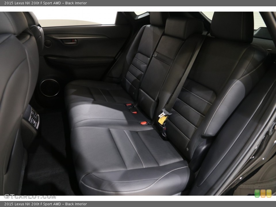 Black Interior Rear Seat for the 2015 Lexus NX 200t F Sport AWD #138738012