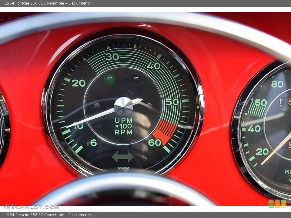 Black Interior Gauges for the 1964 Porsche 356 SC Convertible #138738117