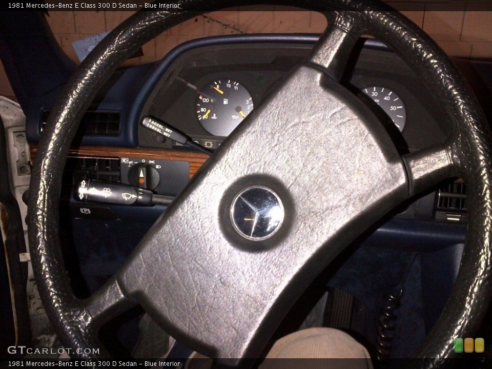 Blue Interior Steering Wheel for the 1981 Mercedes-Benz E Class 300 D Sedan #138738510