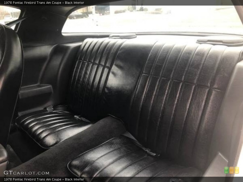 Black Interior Rear Seat for the 1978 Pontiac Firebird Trans Am Coupe #138739509