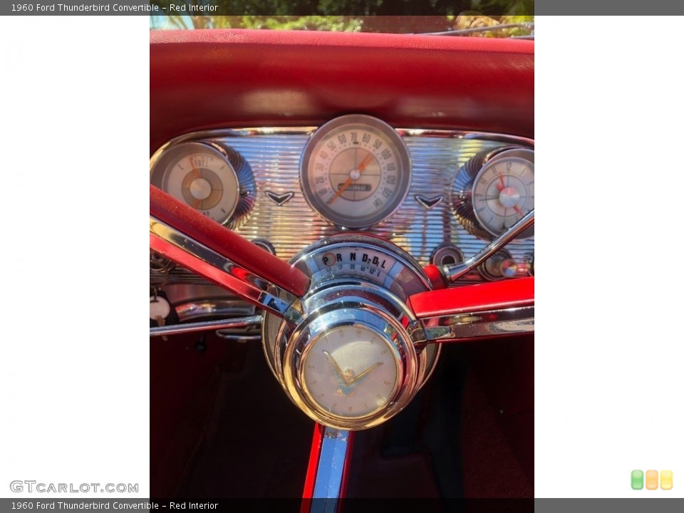 Red Interior Gauges for the 1960 Ford Thunderbird Convertible #138740025