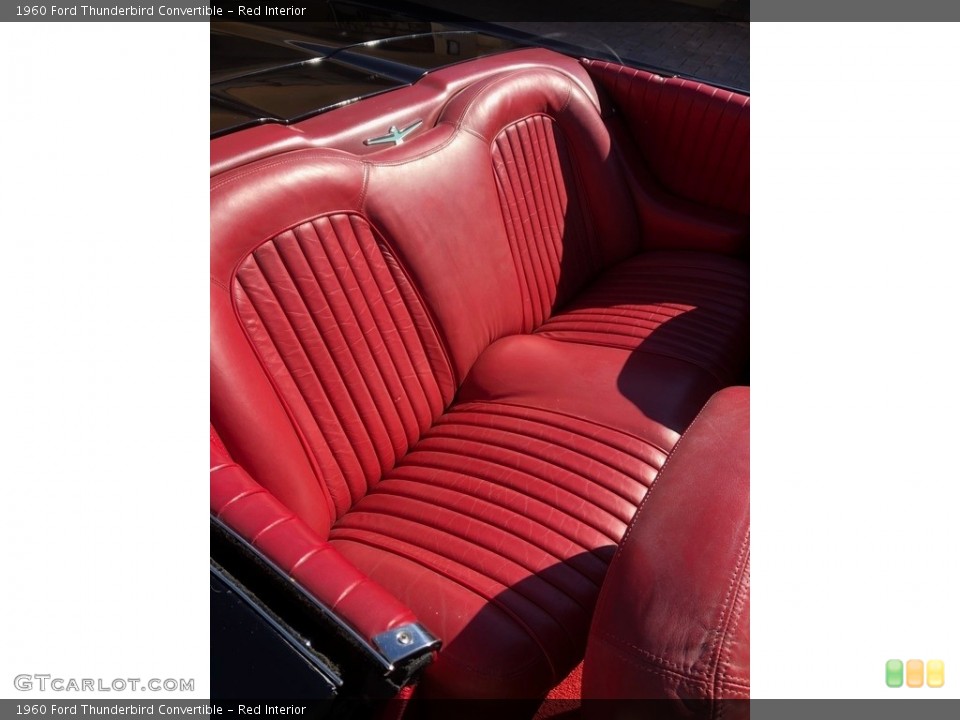 Red Interior Rear Seat for the 1960 Ford Thunderbird Convertible #138740145