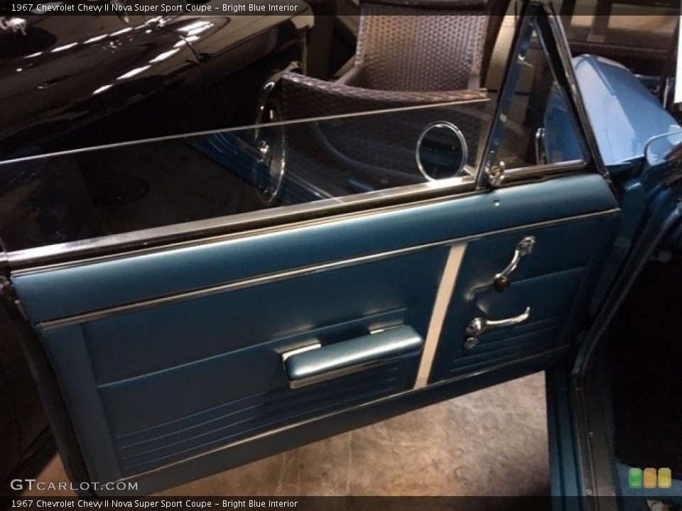 Bright Blue Interior Door Panel for the 1967 Chevrolet Chevy II Nova Super Sport Coupe #138740685