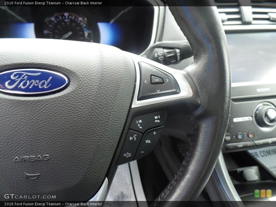 Charcoal Black Interior Steering Wheel for the 2016 Ford Fusion Energi Titanium #138742698