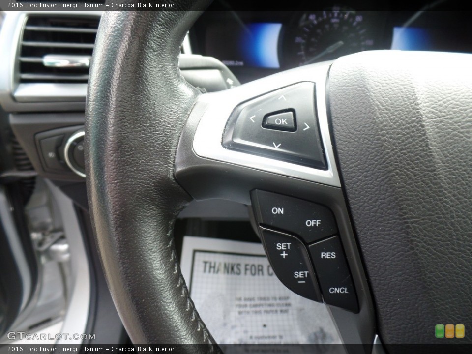 Charcoal Black Interior Steering Wheel for the 2016 Ford Fusion Energi Titanium #138742710