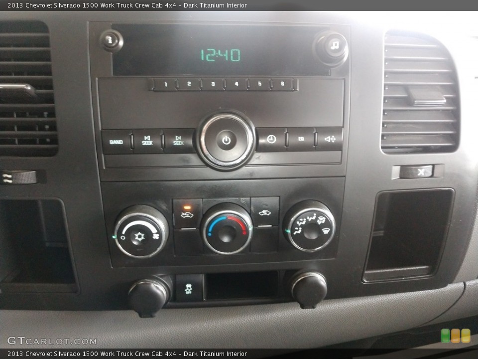Dark Titanium Interior Controls for the 2013 Chevrolet Silverado 1500 Work Truck Crew Cab 4x4 #138743454