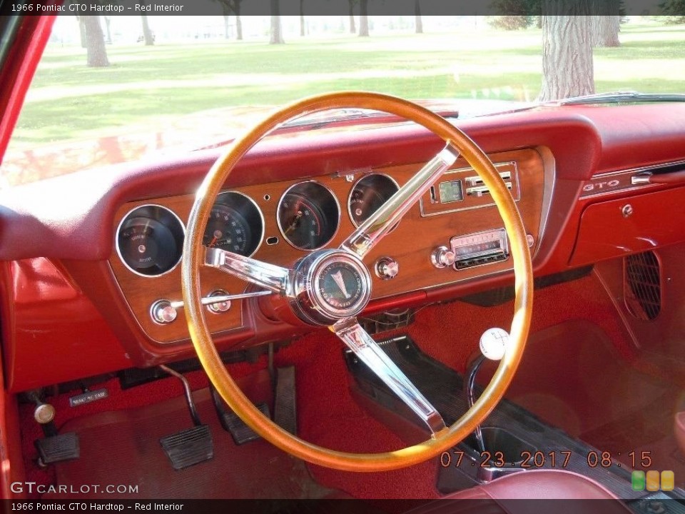 Red Interior Steering Wheel for the 1966 Pontiac GTO Hardtop #138746859